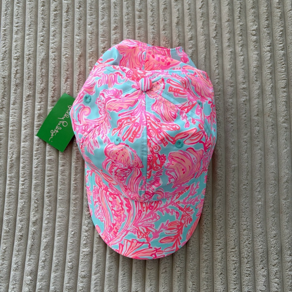 Lilly Pulitzer Run Around Hat Seasalt Blue Shell We Dance